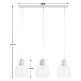 Habitat Vanern clear dimple glass bar pendant light, UK version