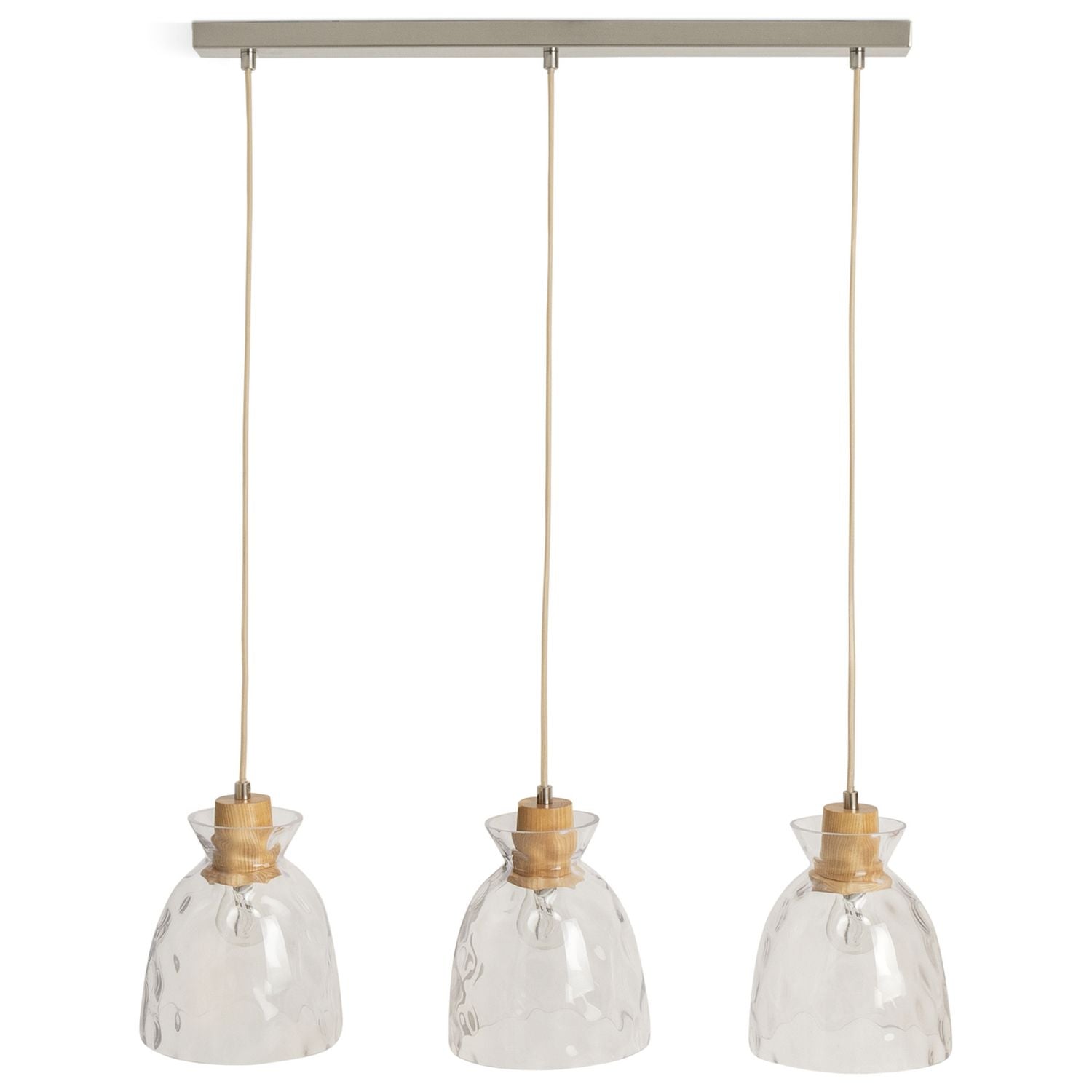 Habitat Vanern clear dimple glass bar pendant light, UK version