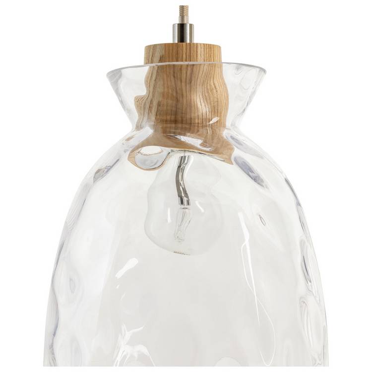 Habitat Vanern clear dimple glass bar pendant light, UK version