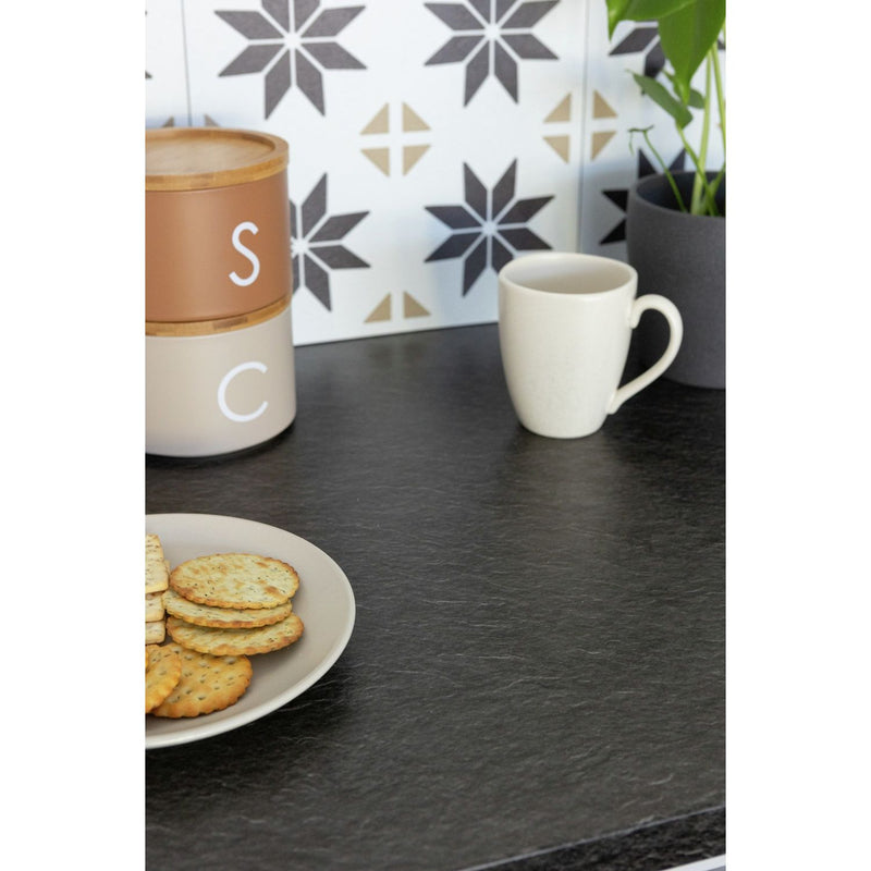 D-C-Fix Black Slate self-adhesive vinyl film roll (British brand)