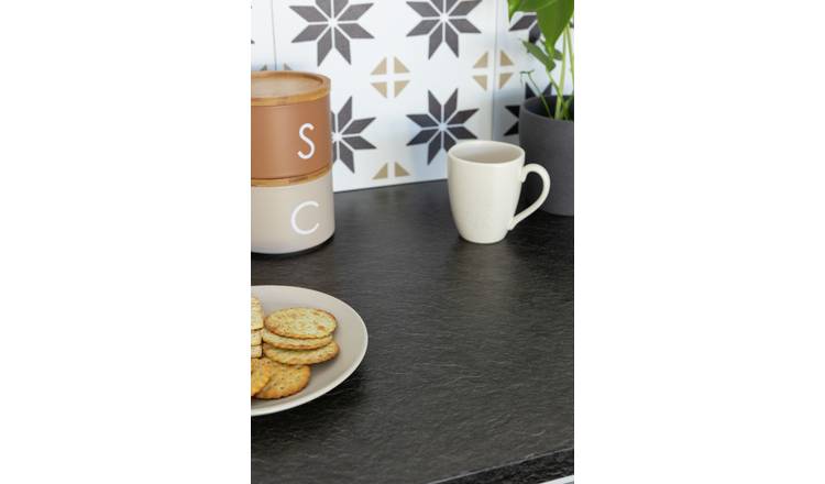 D-C-Fix Black Slate self-adhesive vinyl film roll (British brand)