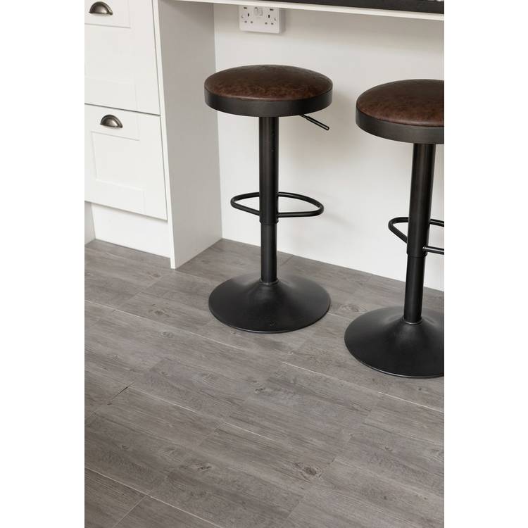 D-C-Fix Grey Wood peel and stick vinyl floor tiles - British product