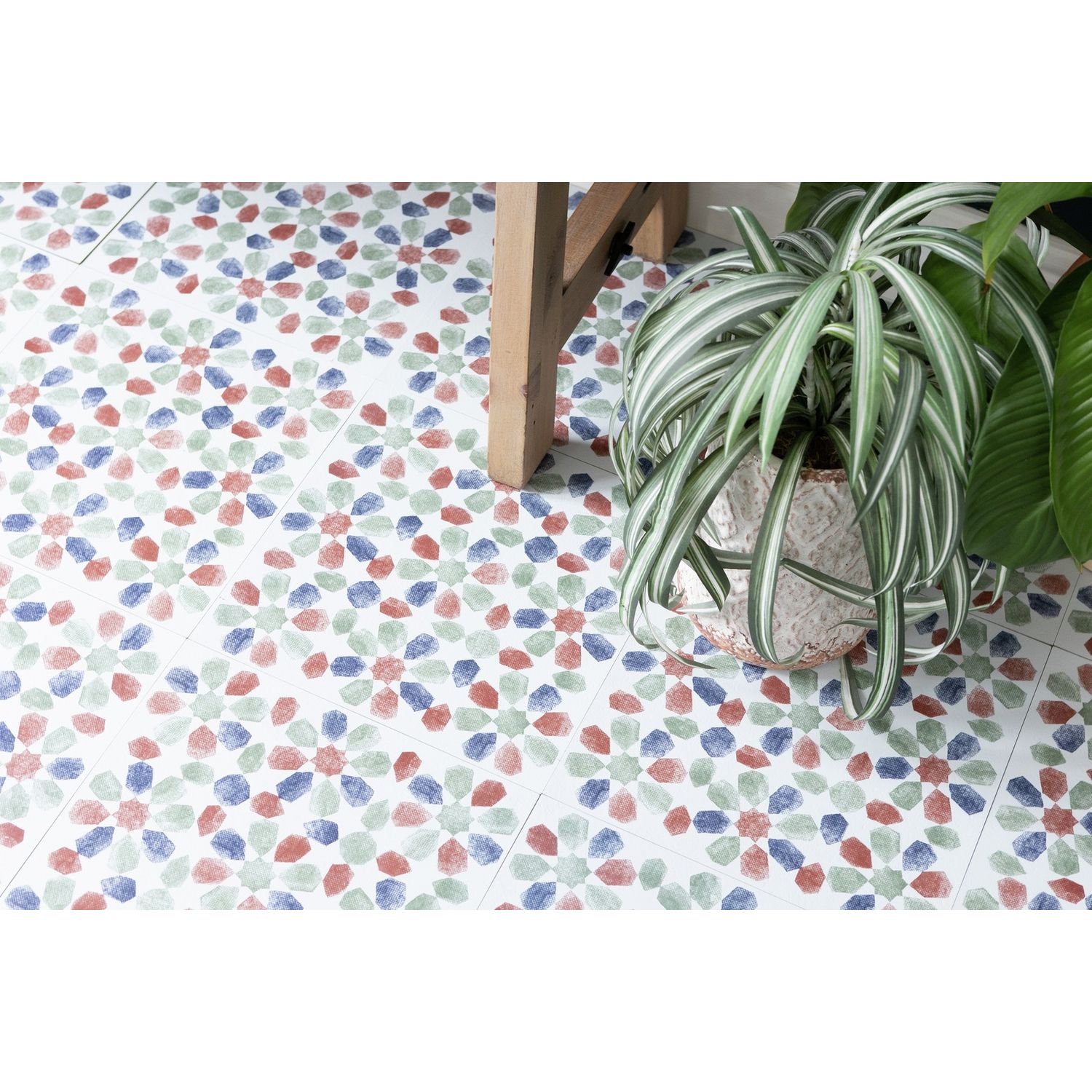 D-C-Fix leaf peel and stick vinyl floor tiles (British brand)