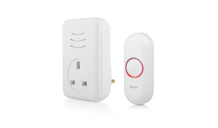 Byron plug-thru doorbell 150m range, UK version