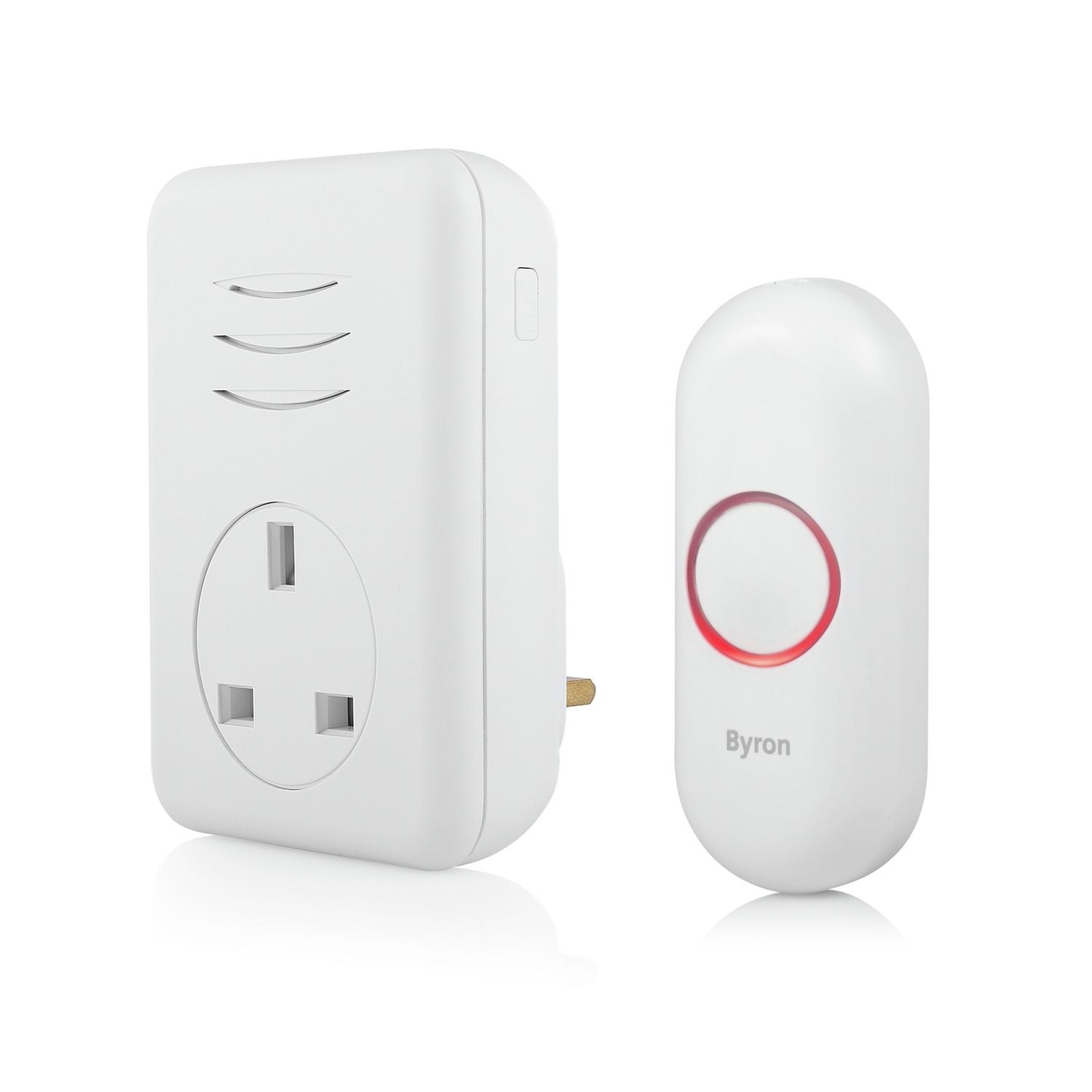 Byron plug-thru doorbell 150m range, UK version