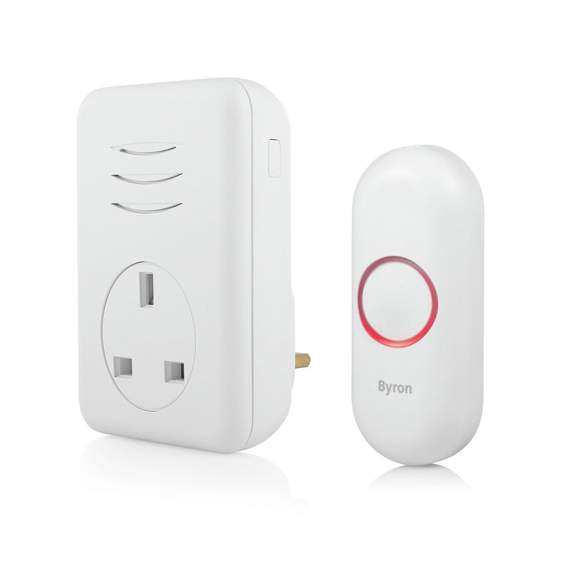 Byron plug-thru doorbell 150m range, UK version