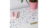D-C-Fix Terrazzo Blue self-adhesive vinyl film, imported from the UK