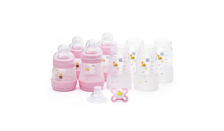 MAM Easy Start Anti-Colic baby bottle set pink, imported from the UK