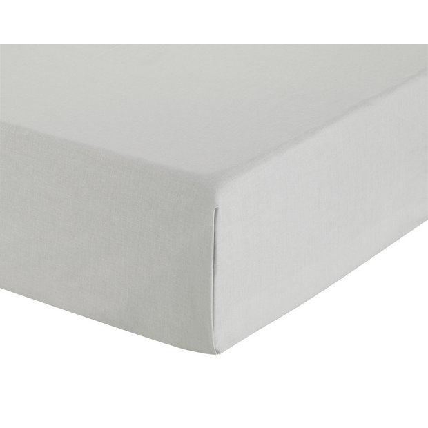 Habitat Easycare grey flat sheet single (British brand)