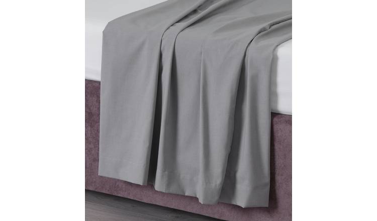 Habitat Easycare grey flat sheet single (British brand)