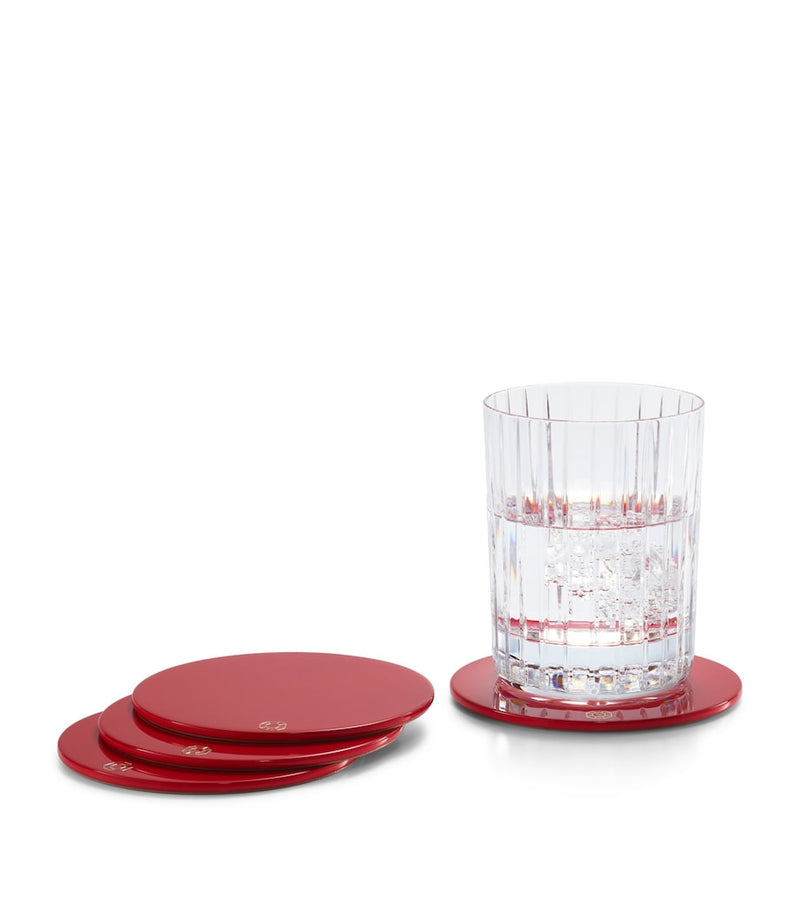 Set of four Baccarat Octogone coasters - British product