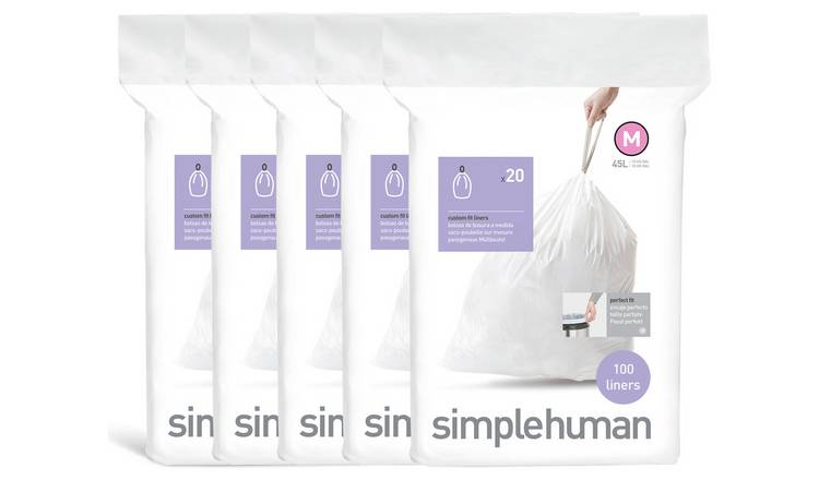 simplehuman 45L Code M Bin Liners - Pack of 100 GOODS Argos