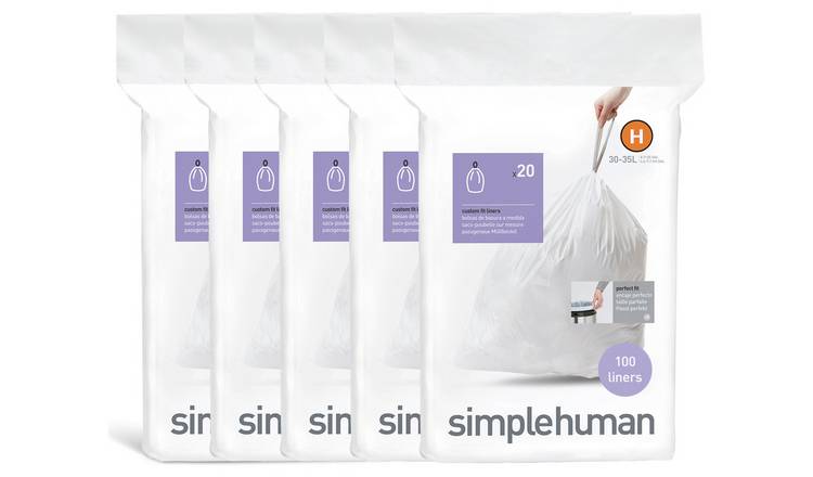 simplehuman 35L Code H Bin Liners - Pack of 100 GOODS Argos