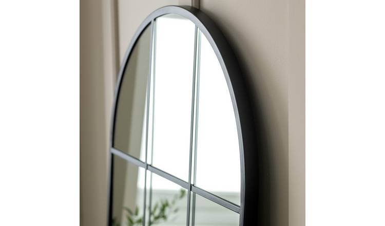 Habitat black full length arch wall mirror 140x65cm, UK version