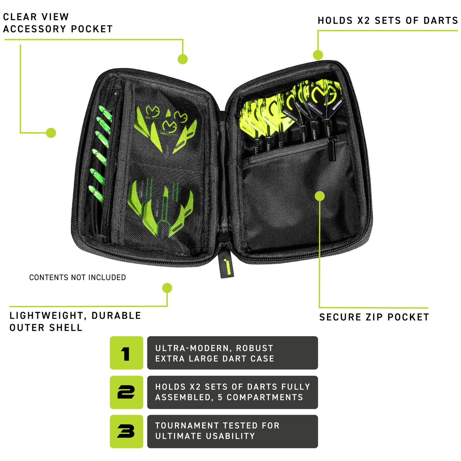 Winmau Michael Van Gerwen Tour darts case, UK version