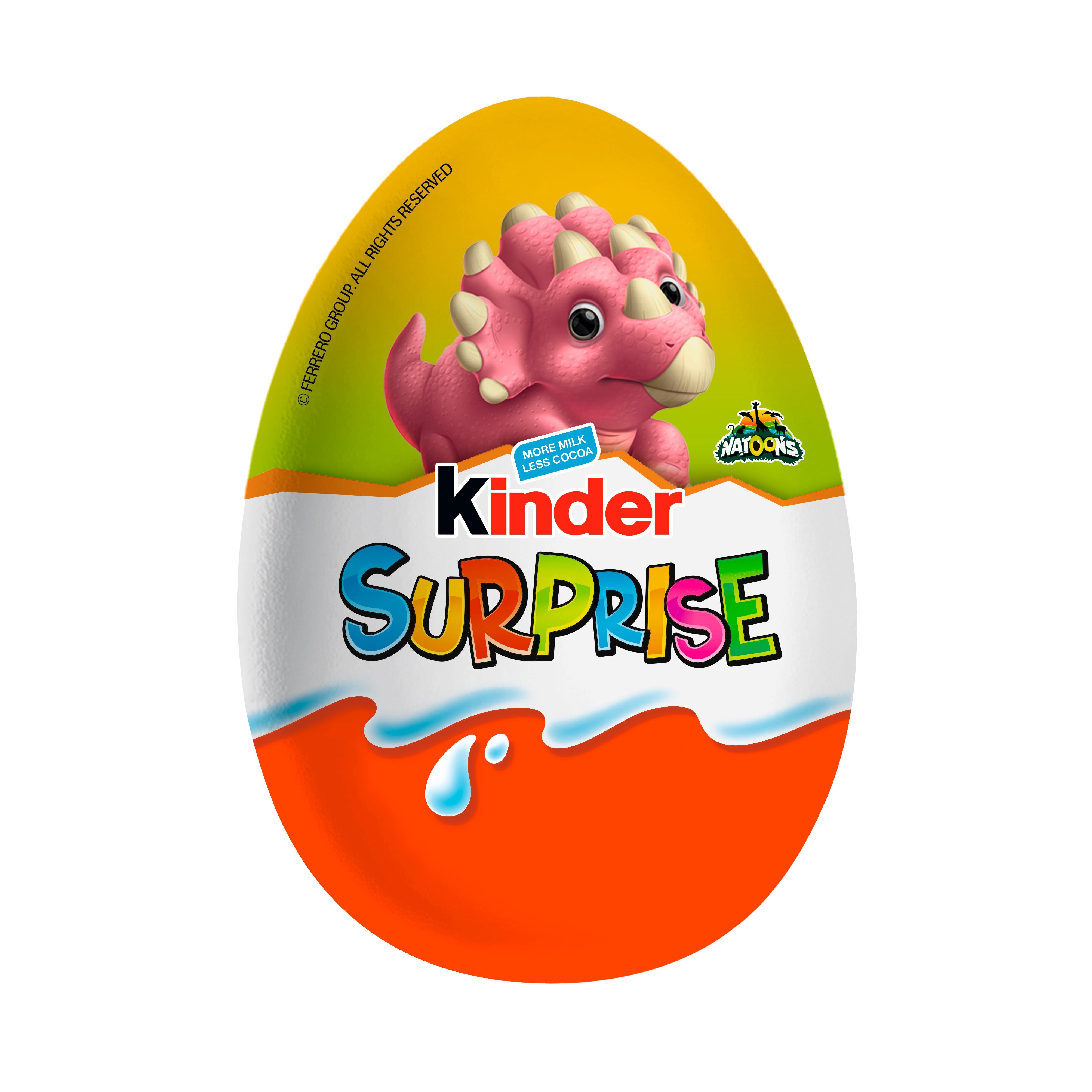 Kinder Surprise Natoons Egg 20g milk chocolate toy - British product