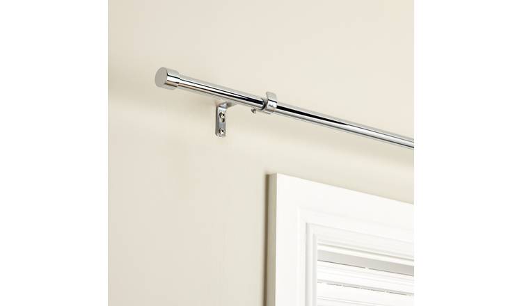 Argos Home chrome extendable curtain pole 165-300cm (British brand)
