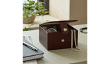 Argos Home brown faux leather men's jewellery box, imported from the UK