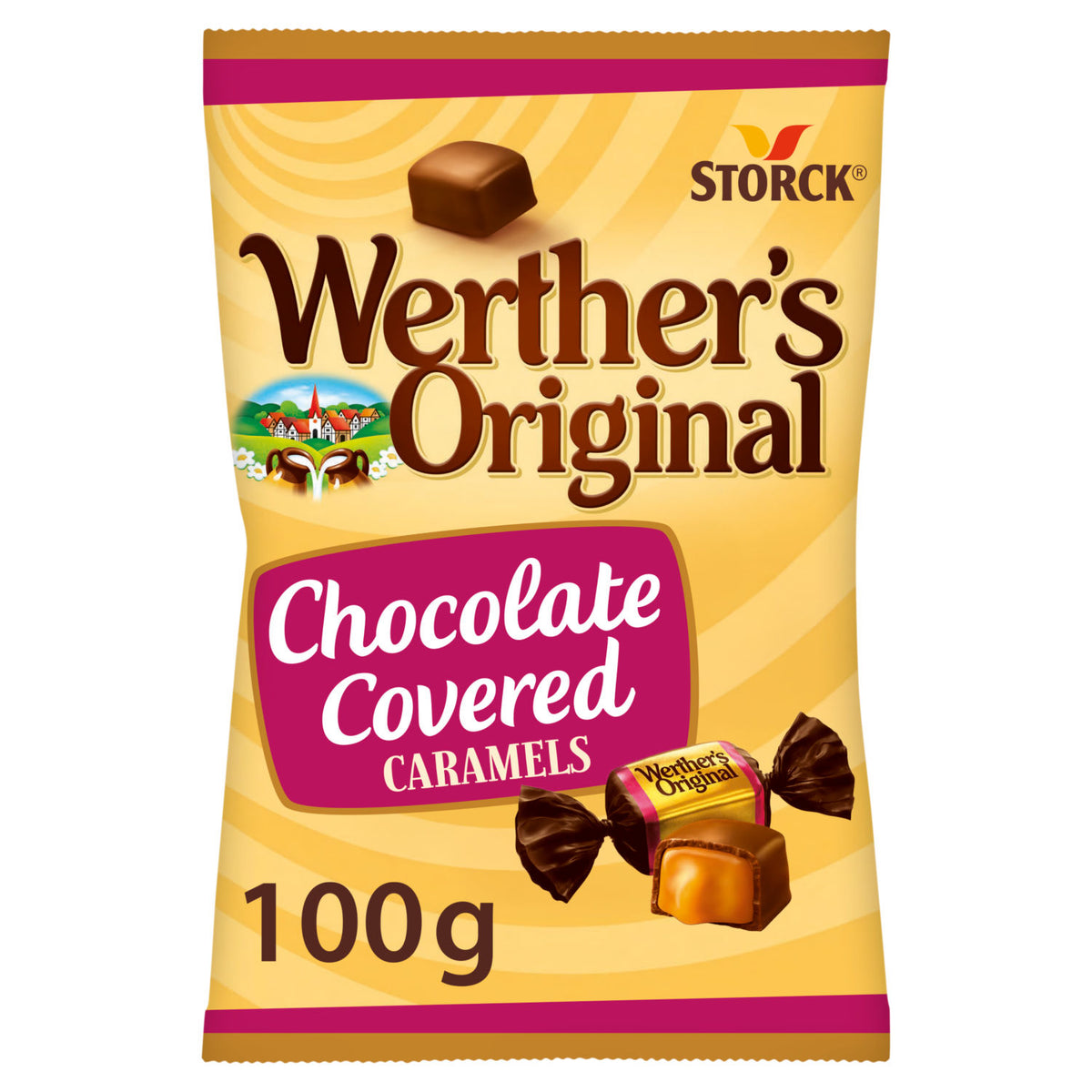 Werther's chocolate covered caramels 100g (British brand)