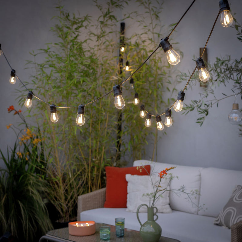 Habitat 30 warm white LED festoon light 14.3m (British brand)
