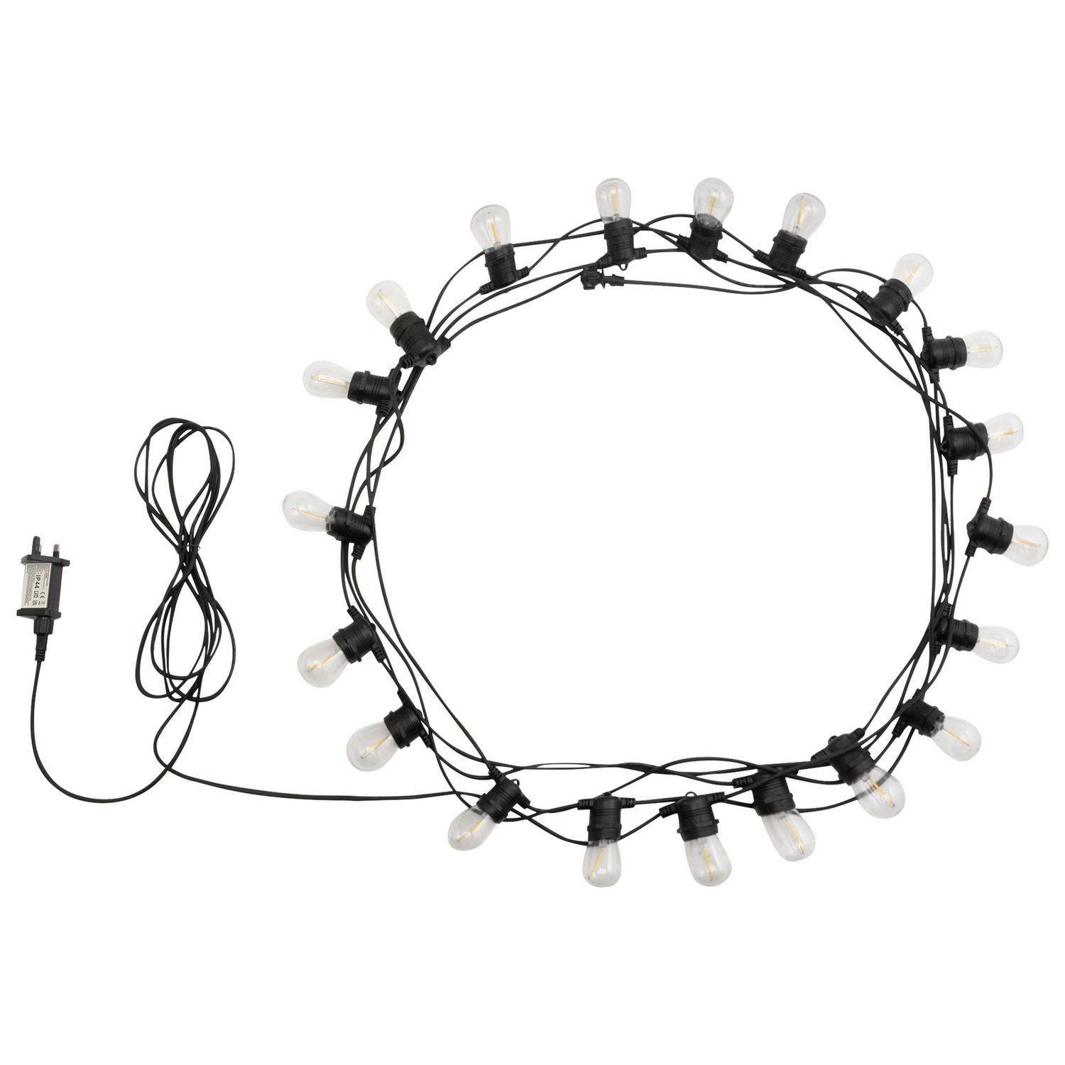 Habitat 30 warm white LED festoon light 14.3m (British brand)