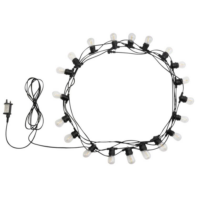 Habitat 30 warm white LED festoon light 14.3m (British brand)