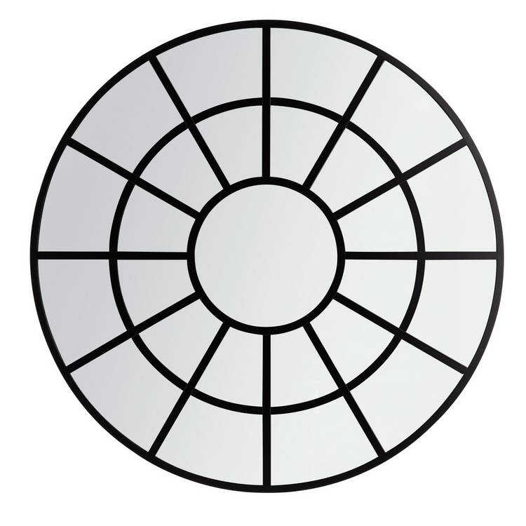 Habitat black windowpane mirror 60cm - British product
