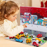 Livingandhome Christmas advent calendar car toy 35cm, imported from the UK