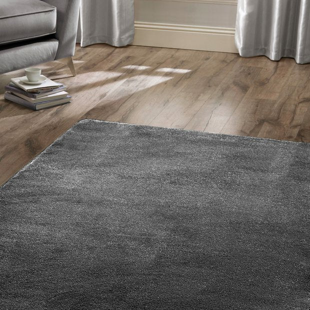 Relay charcoal rug 200x290cm, imported from the UK