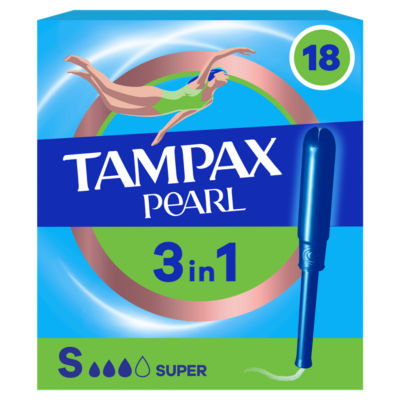 Tampax Pearl Super Tampons With Applicator x18