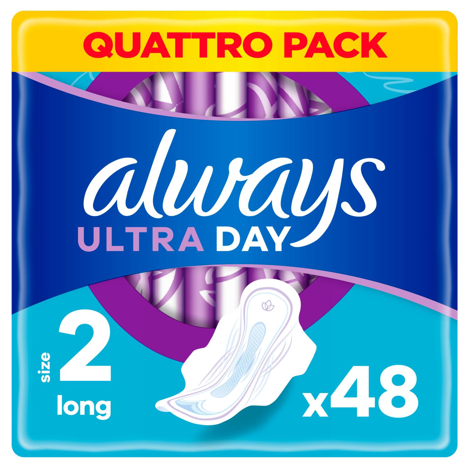 Always Ultra Day sanitary towels Long Size 2 with wings 48 pads - British product