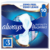 Always Infinity FlexProtect Sanitary Towels Night (Size 3) With Wings 10 Pads