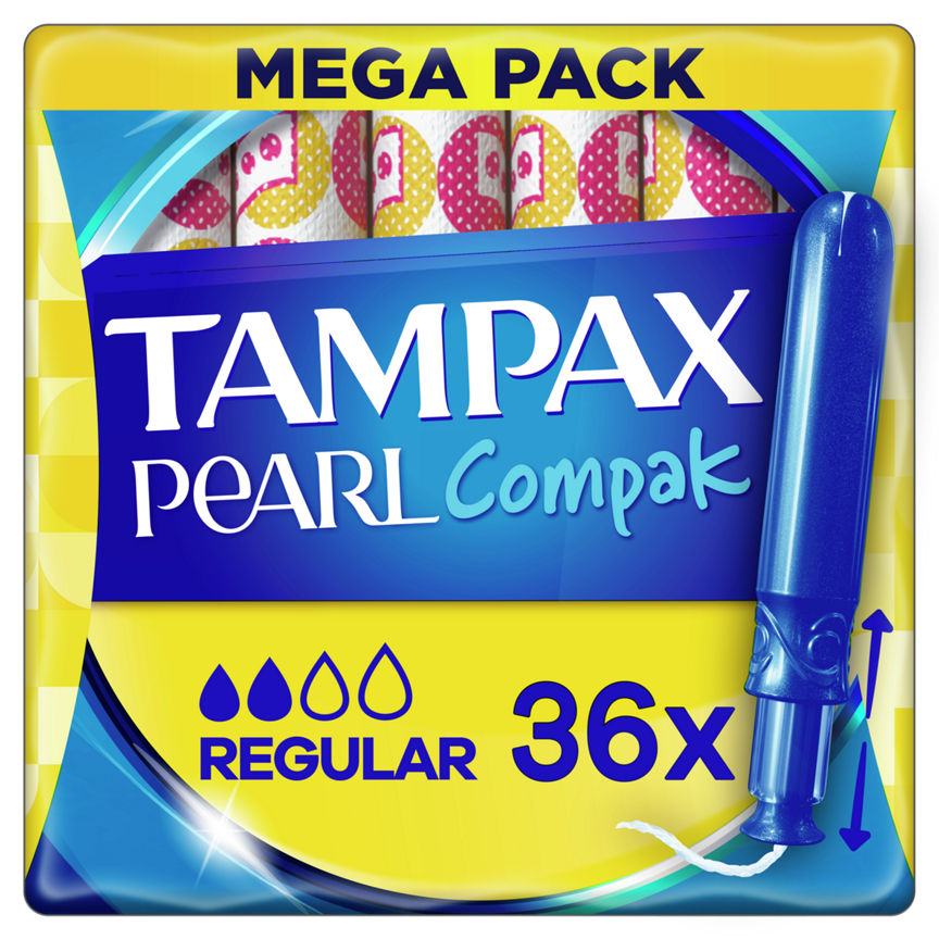Tampax Pearl Compak Regular Tampons Applicator GOODS ASDA   