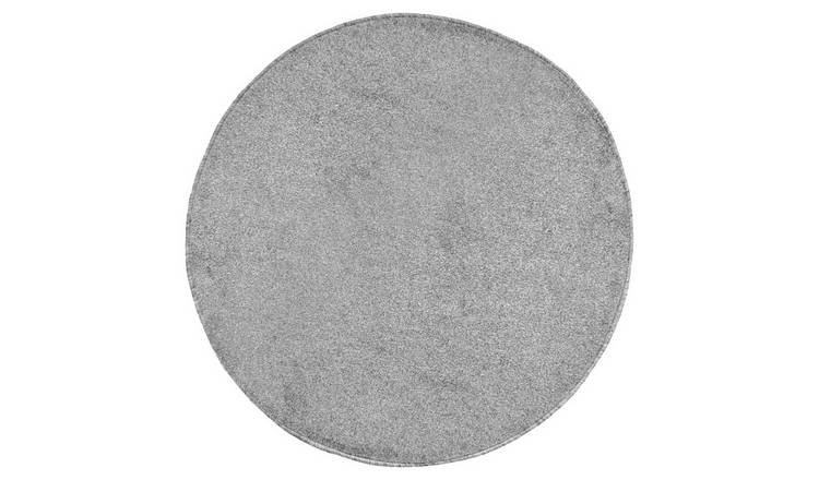 Relay round grey rug 133cm - British product