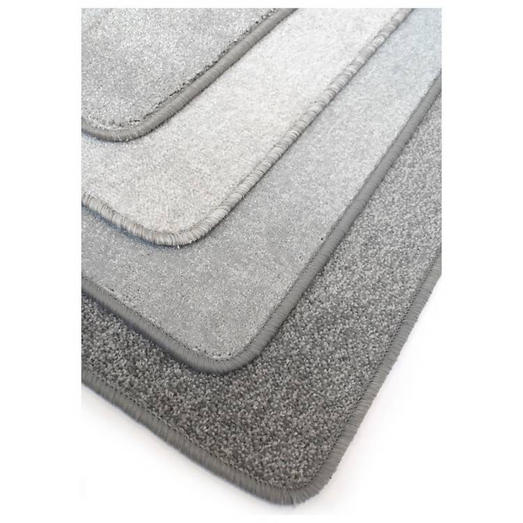 Relay round grey rug 133cm - British product