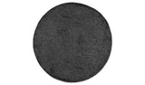 Relay charcoal round short pile rug 133cm - British product