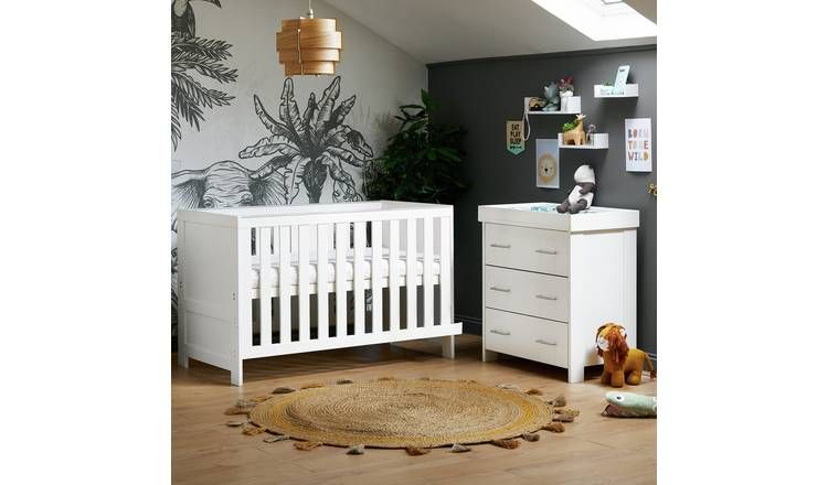 Obaby Nika 2 Piece Nursery Set - White