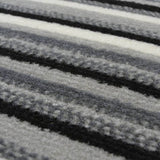 Homemaker grey striped cut pile rug 120x160cm (British brand)