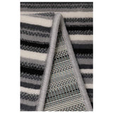 Homemaker grey striped cut pile rug 120x160cm (British brand)