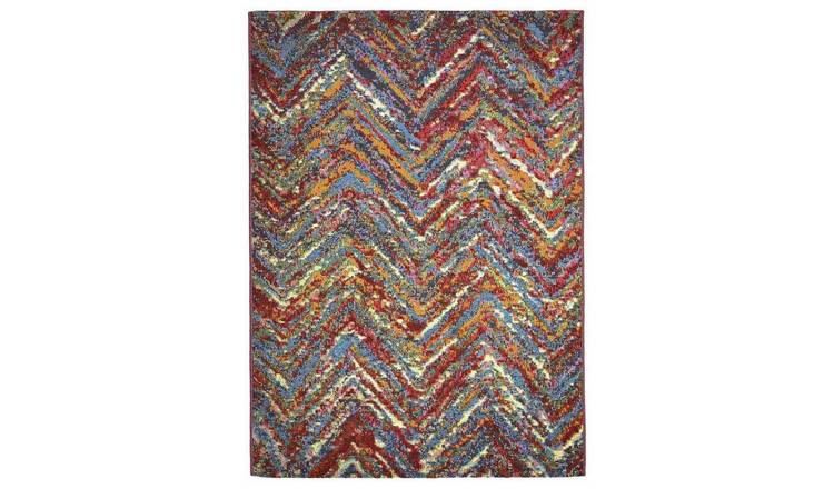 Homemaker Tropico zig-zag flatweave rug 160x230cm, British brand