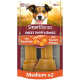 SmartBones 2 Medium Sweet Potato Rawhide Free Bone Dog Treats   158g GOODS M&S   