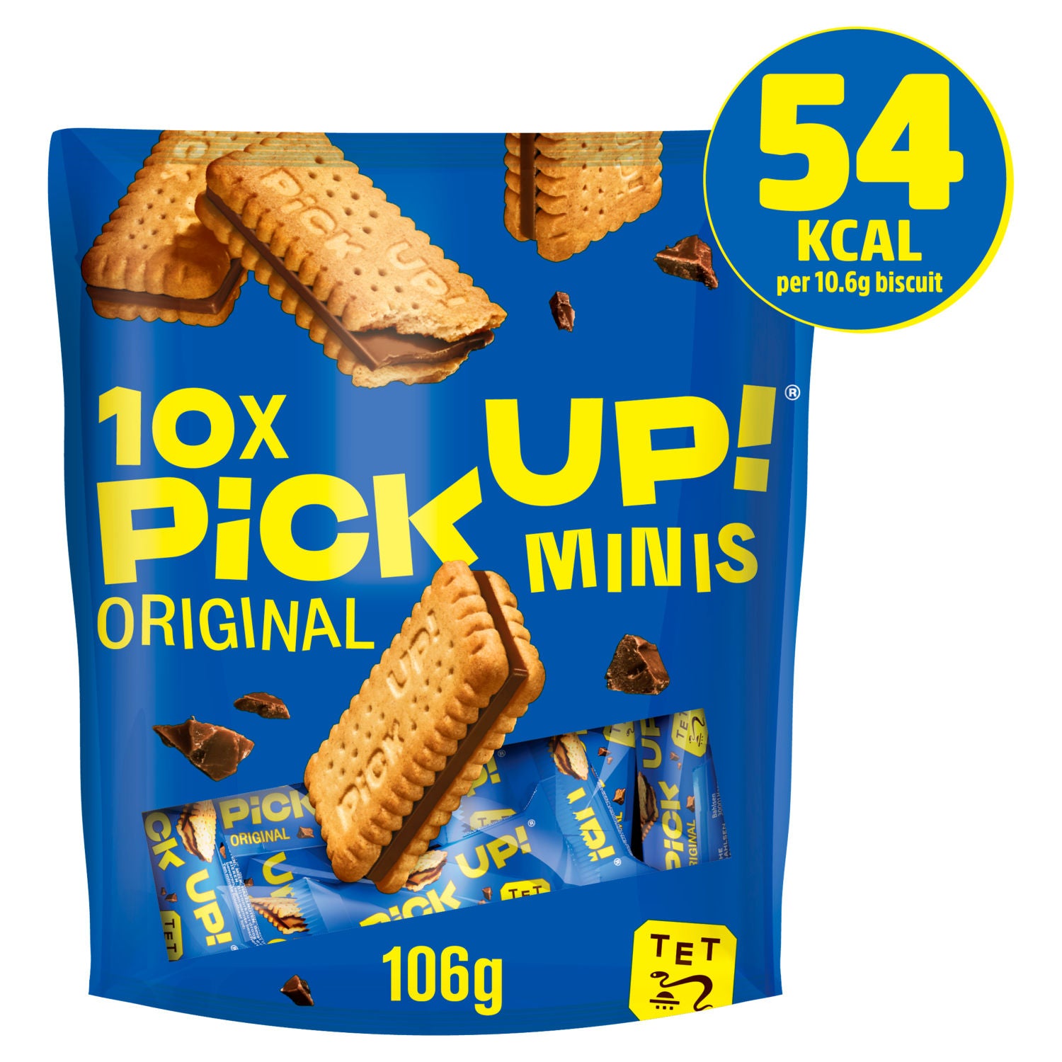 Bahlsen PiCK UP Minis chocolate biscuit bars 10 pack - British product