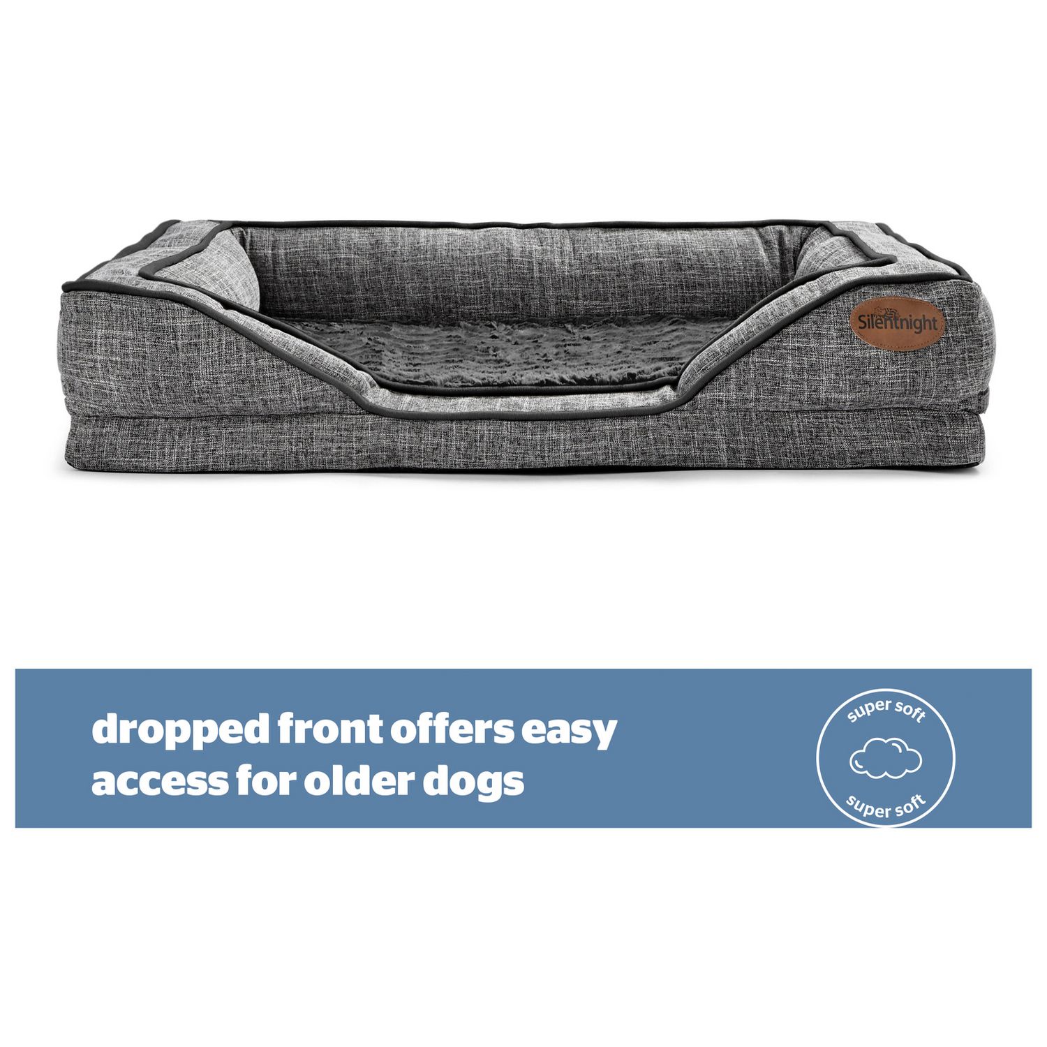 Silenight Orthopaedic Grey Dog Bed - Large