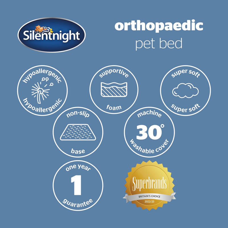 Silenight Orthopaedic Grey Dog Bed - Large