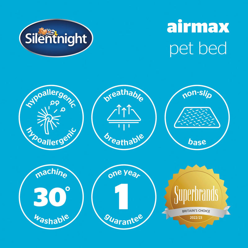 Silentnight Airmax Dark Grey Dog Bed - Medium