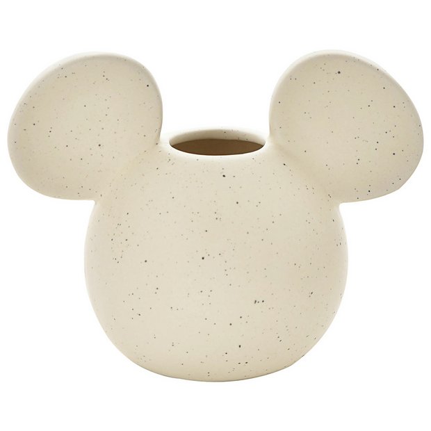 Disney Mickey Mouse head speckle stoneware vase - British product