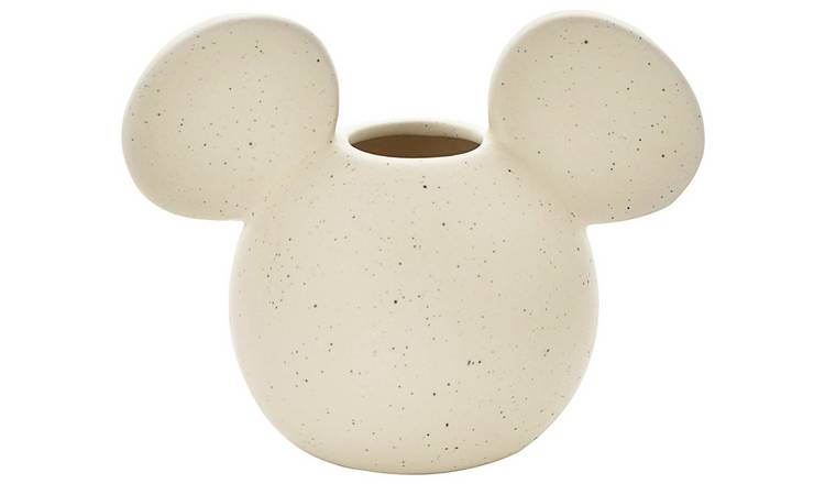 Disney Mickey Mouse head speckle stoneware vase - British product