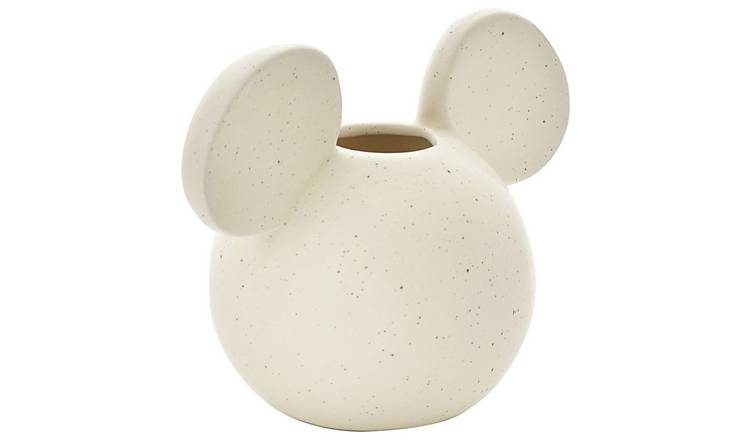 Disney Mickey Mouse head speckle stoneware vase - British product