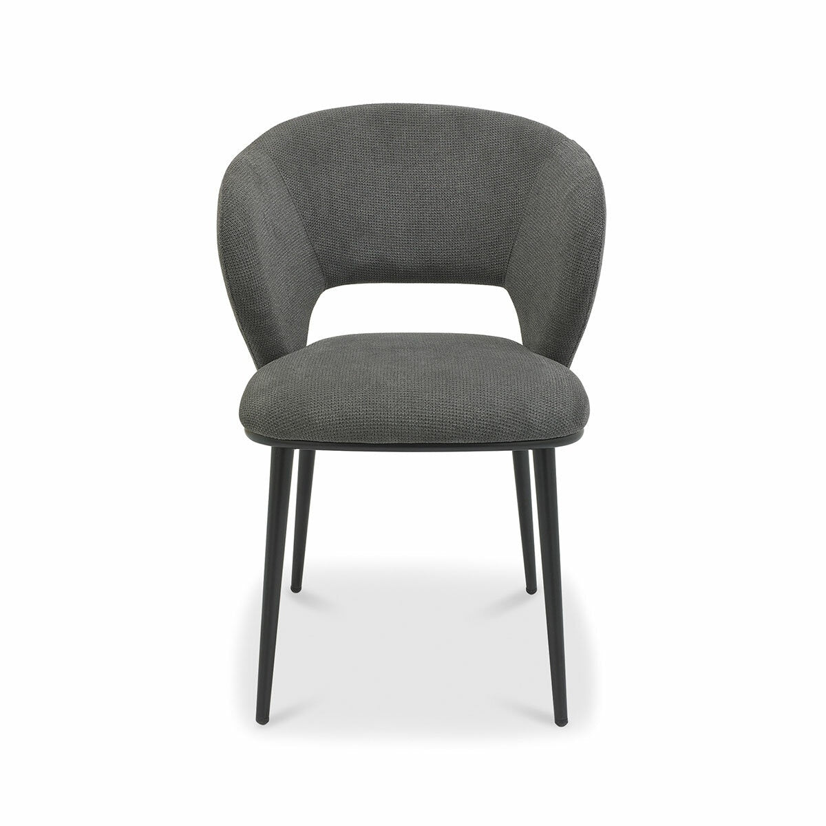 Bentley Designs Luca grey fabric dining chair 2-pack, UK version