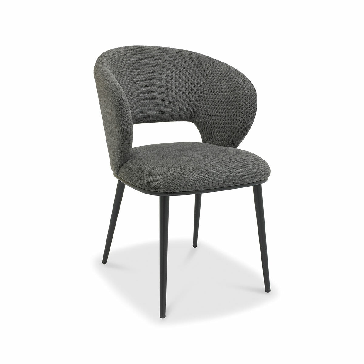 Bentley Designs Luca grey fabric dining chair 2-pack, UK version